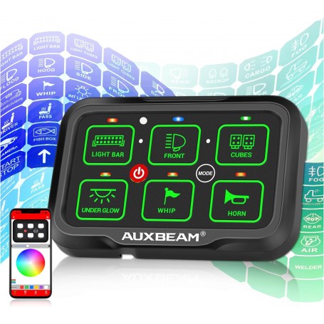 Auxbeam 6 compartment switch panel