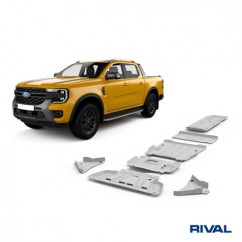 RIVAL Unterfahrschutz Set Ranger/Amarok 2023+ 6 teilig ALU 6mm