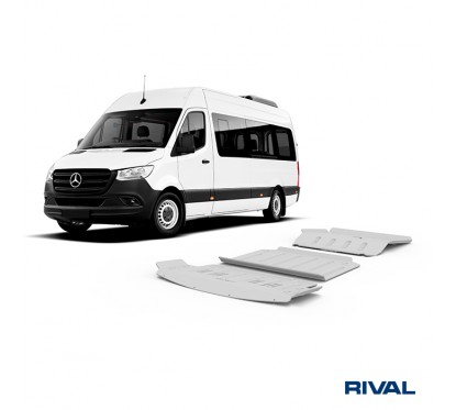 RIVAL Unterfahrschutz Set Mercedes Benz Sprinter 2023+ Motor/Getriebe ALU 6mm