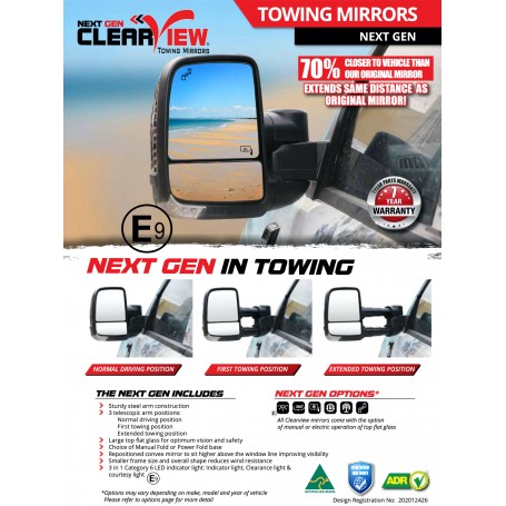 copy of Clearview extendable mirror Ranger / Ranger Raptor PX4 2023+ NextGen