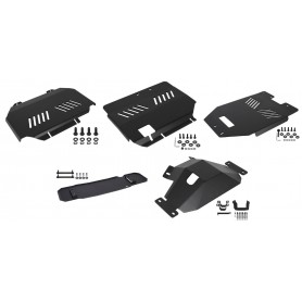 Black Stealth HD Underride protection set 5 pieces 7mm Alu Ranger 2012-2019